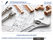 Tablet Screenshot of jgcplumbingandheating.com